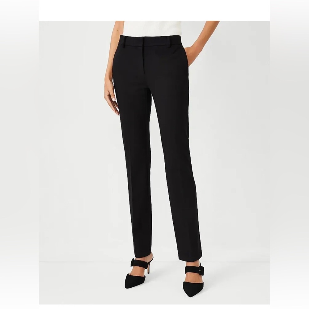 New Ann Taylor The Sophia straight pant sz 6 black